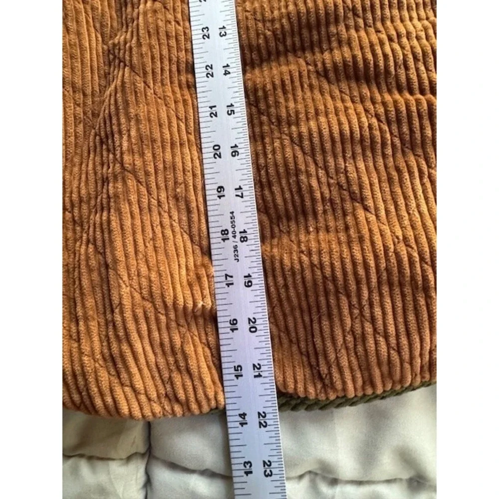 Woolrich Pet Corduroy Patchwork Dog Coat‎ Turtleneck Green Brown Red Tan Size L